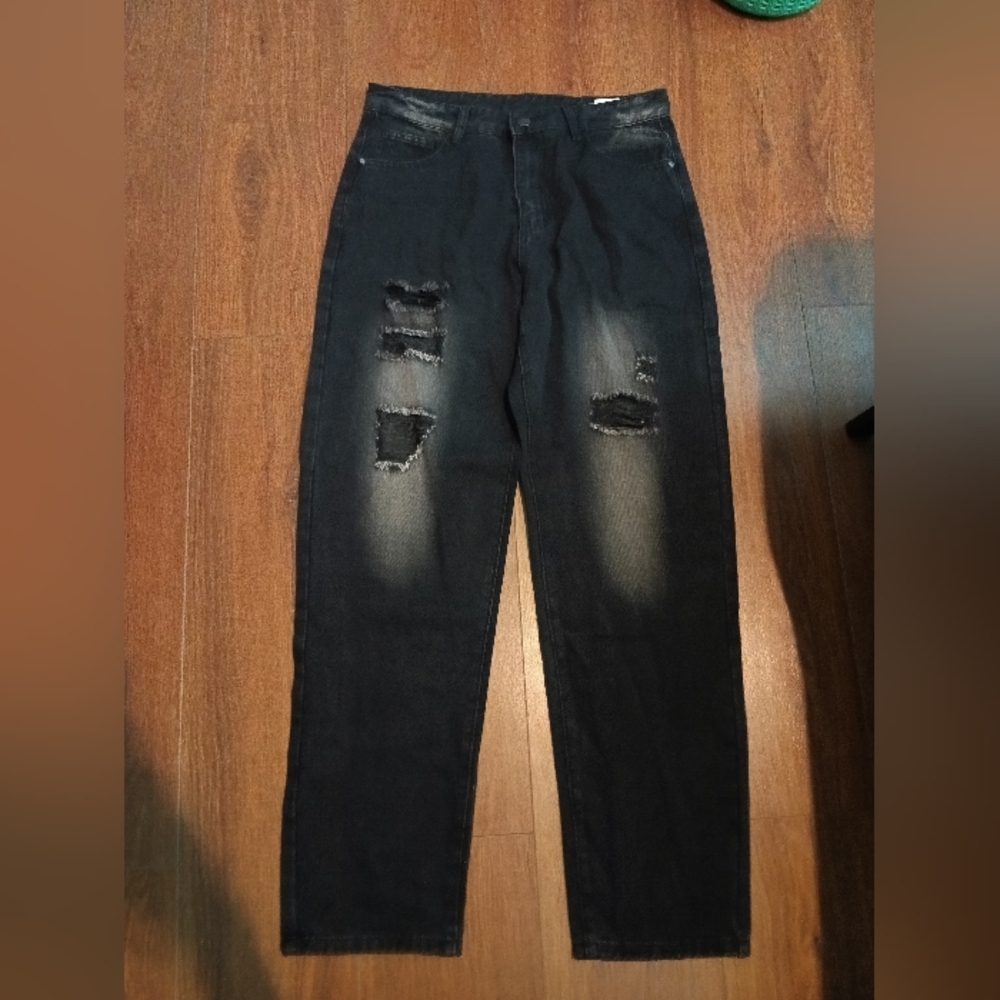 Men's Black Rockstar Jeans Size 32